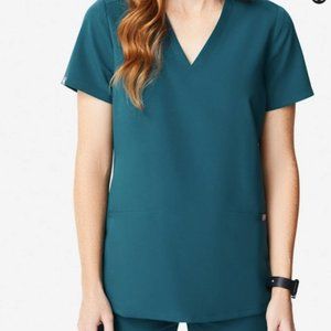 FIGS Casma 3 pocket Scrub Top CARIBBEAN BLUE Size XL